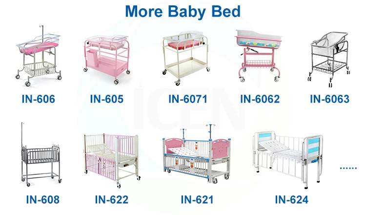 in-6062 Baby Crib Hospital Bed Newborn Transparent Acrylic Bassinet Infant Nursery Bed Price
