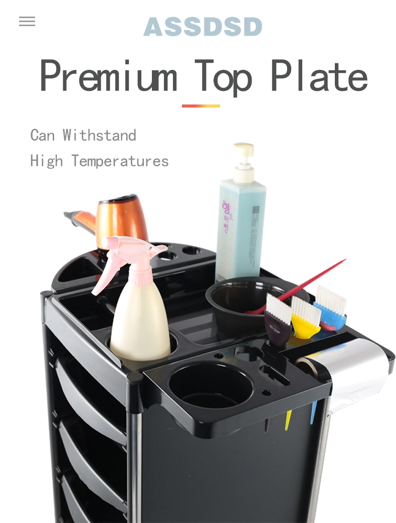X11-6 High Quality Beauty Salon Acrylic Plastic Cart for Sale