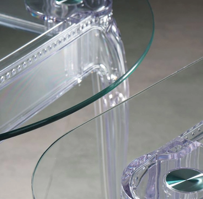Polycarbonate Transparent Clear Acrylic PC Coffee Cake Side Table