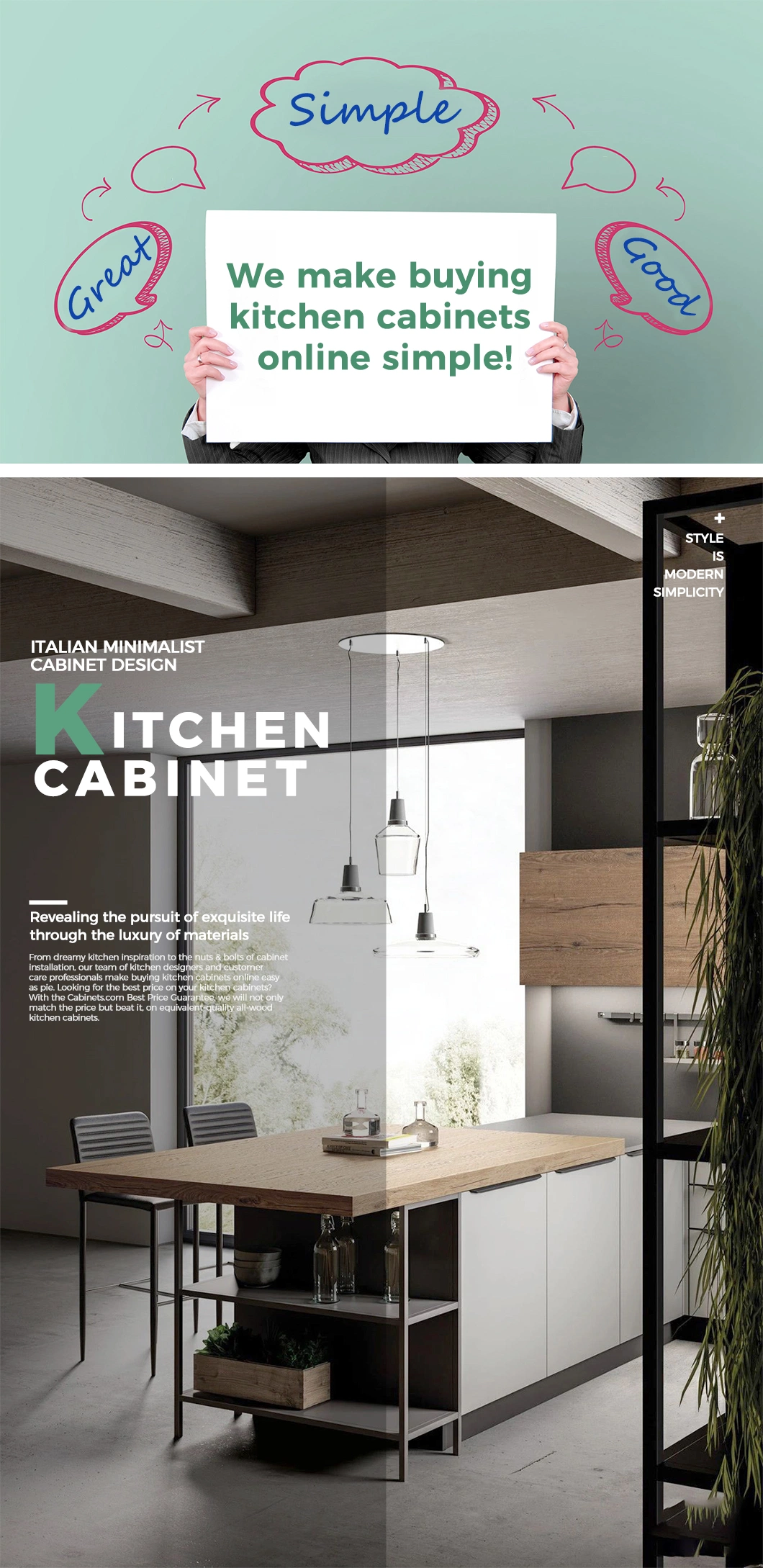 Modern Style Anti Lacquer Acrylic Finish Luxury Handleless Home Furniture Kitchen Cabinet
