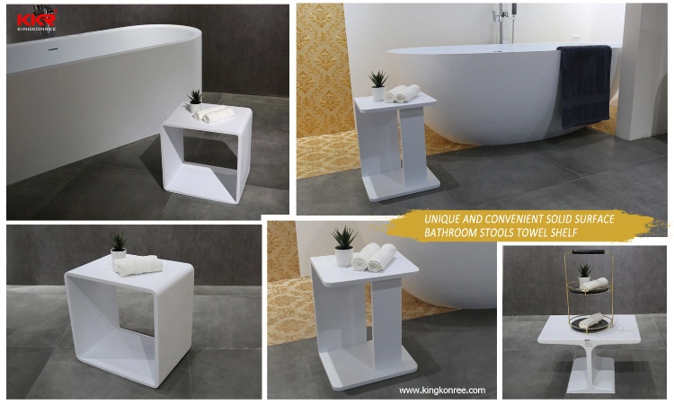 Solid Surface Stone Resin Acrylic Shower Stool