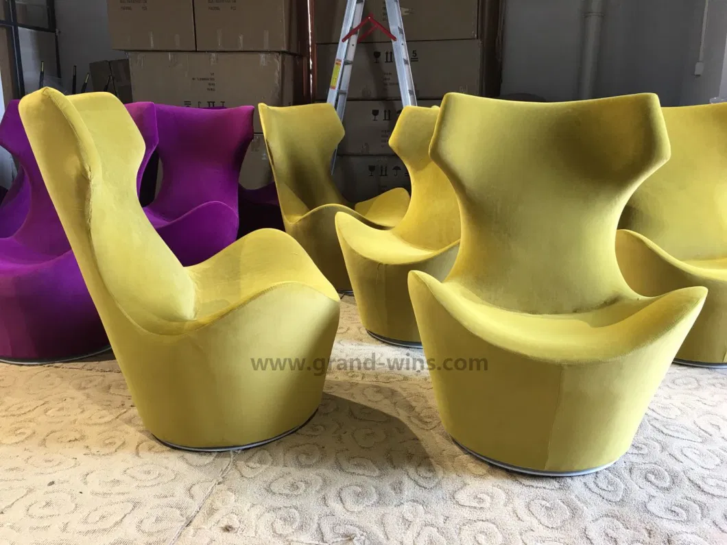 Creative Designer Style Rotatable Living Room Colorful Petal Accent Chair