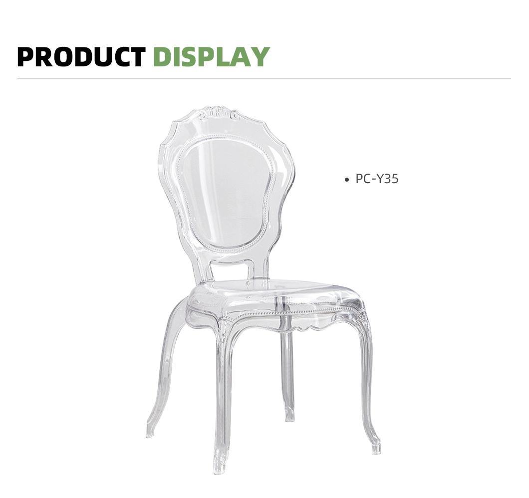 Wedding Transparent Resin Acrylic Clear PC Chavari Chairs