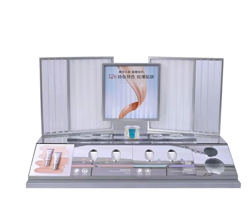 Sz Customized Acrylic Skin Care Products Display Rack Perfume Makeup Display Table