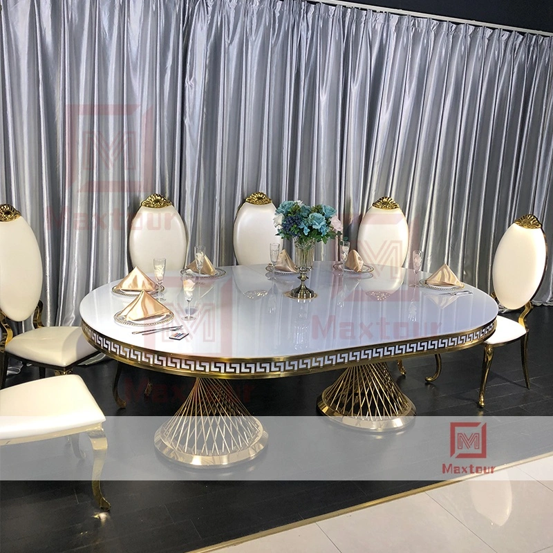 Wedding Furniture LED Light Acrylic Top Event Banquet Dining Table