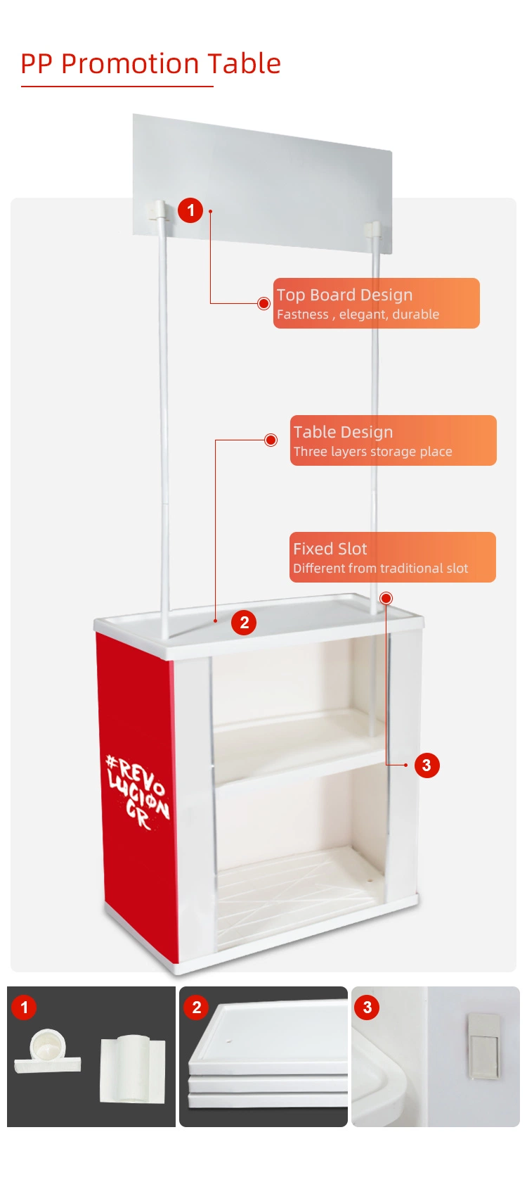 Hot Sale Trade Show Booth Tension Fabric Square Counter with Acrylic Display Rack Exhibition Booth Promotion Table