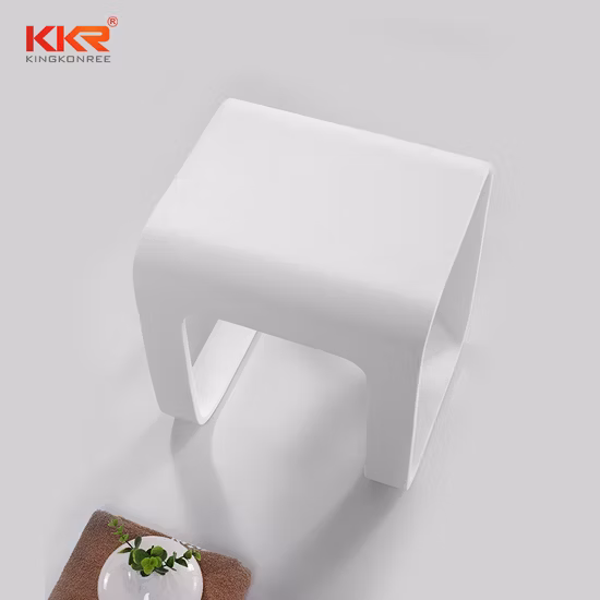 Artificial Stone Acrylic Solid Surface Bench Bathroom Vanity Stool