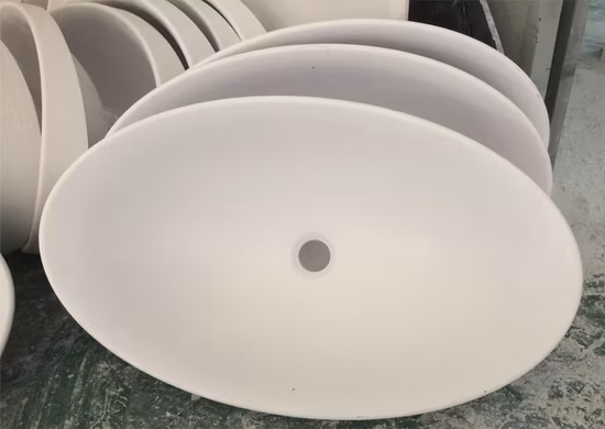 Above Counter Solid Surface Acrylic One Piece Wash Basin Bath Sink Countertop Bathroom Furniture Vanity Cabinet