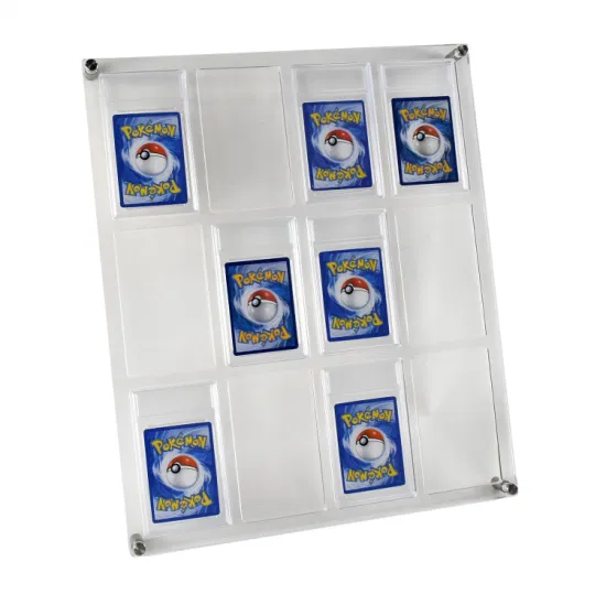 Custom 12 Graded Sport Cards / Collectible Trading Card Wall Mounted Frame UV Resistance Graded Card Display