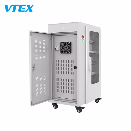 One Door Tablet Charging Cart Charging Cabinet 30 40 Bay Charge Trolley