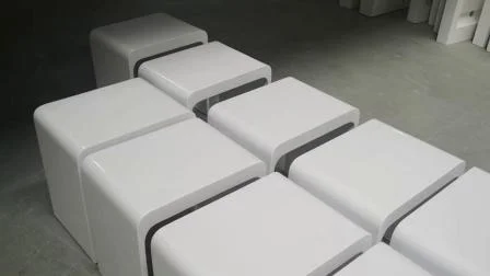 Black and Grey Stone Chair Acrylic Bathroom Shower Vanity Chair Bathroom Stool