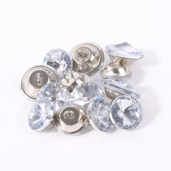 Ornamental Glass/Acrylic/Peg Button with Metal Loop for Furniture Sofa Bed Headboard DIY Craft