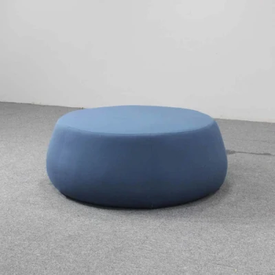 Modern Fabric Home Hotel Office Living Room Furniture or Outdoor Round Foot Stool Fabric Ottoman